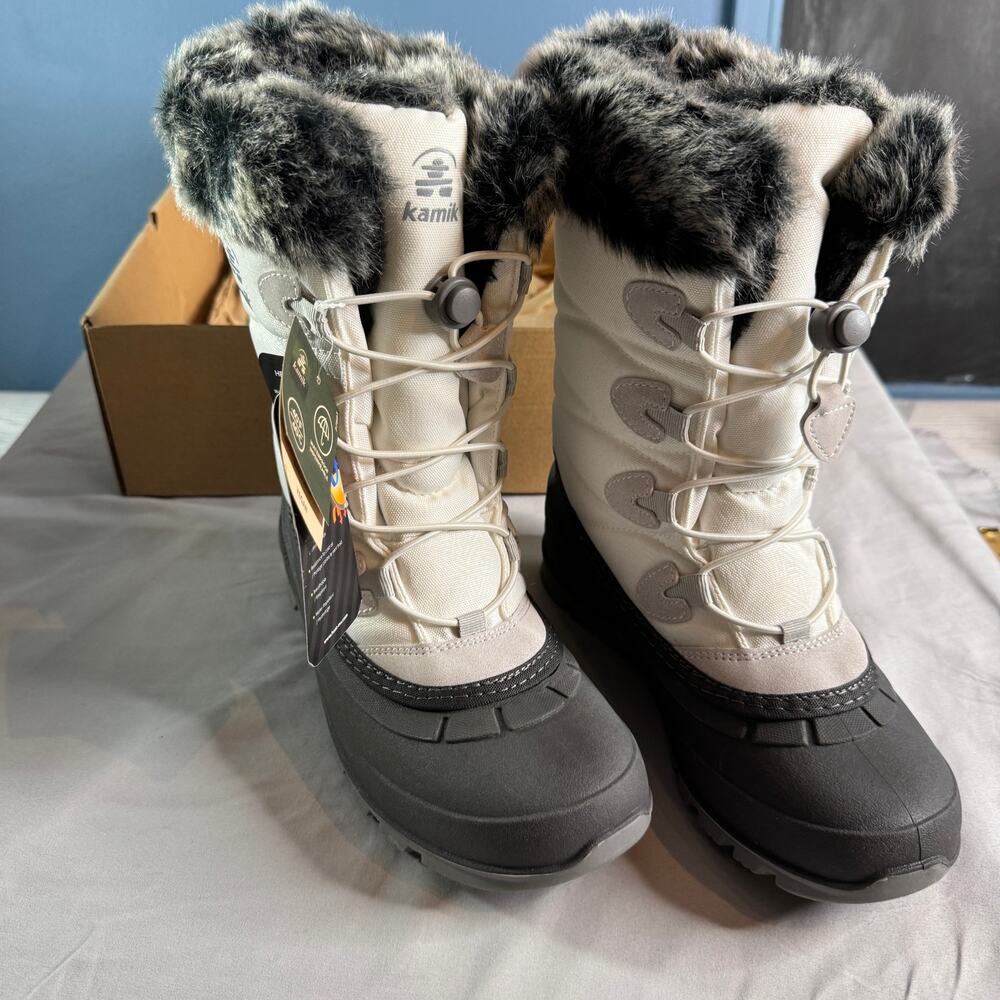 Kamik Momentuk Womens Winter Snow Boots Size 7 Waterproof Faux Fur Heat-MX NIB
